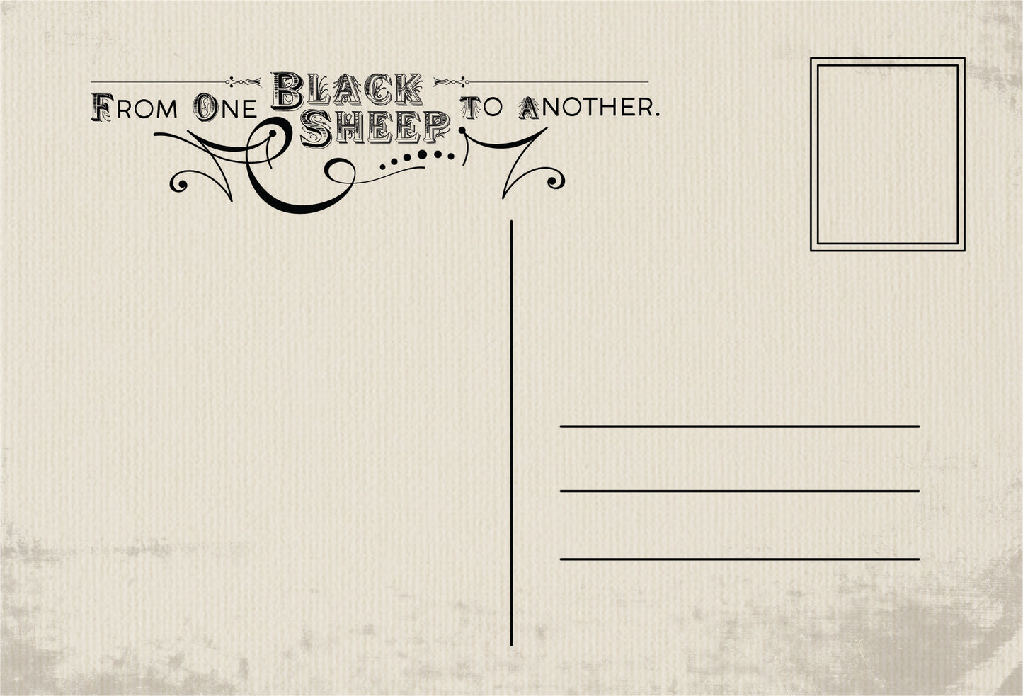 Black Sheep Post Card