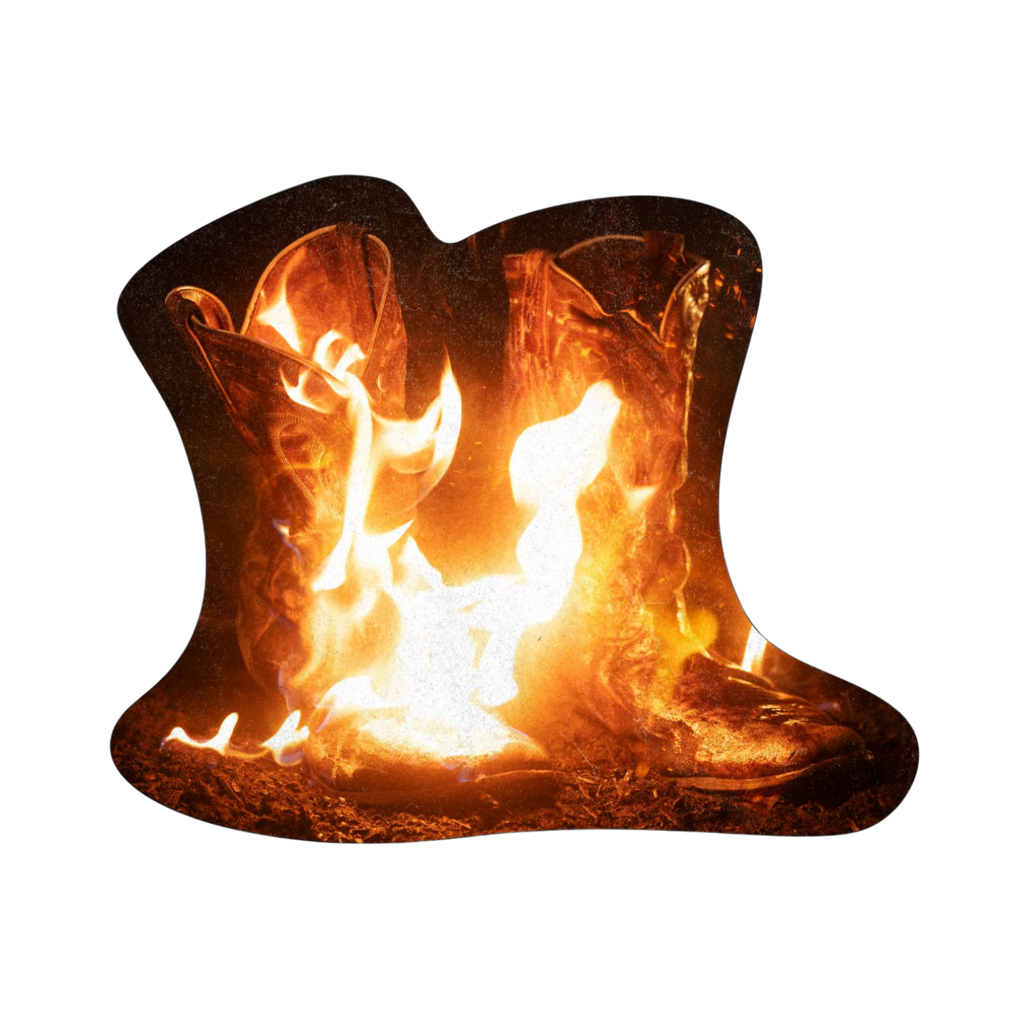 Boots On Fire Sticker
