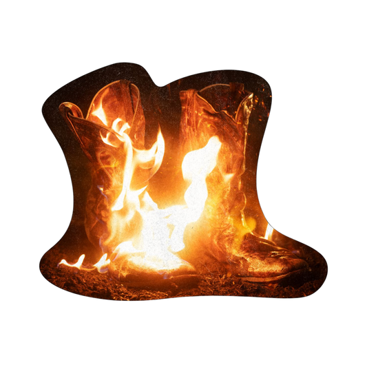 Boots On Fire Sticker
